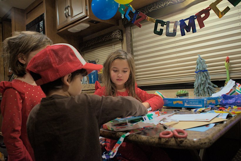 opening birthday gifts by Scott Gilbertson