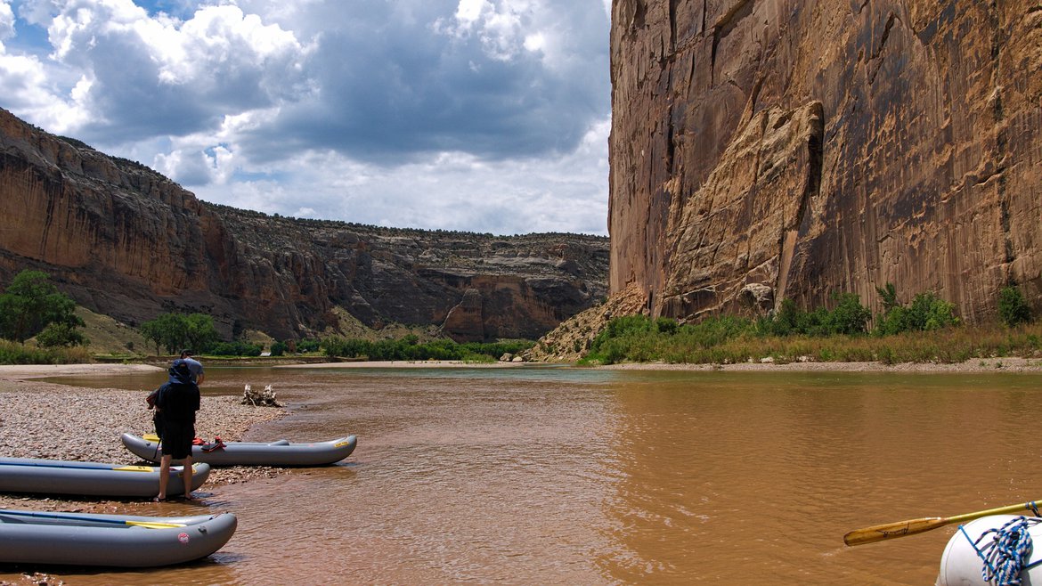 Confluence of green and yampa rivers, Lodore Canyon, Dinosaur National Monument, Colorado photographed by luxagraf