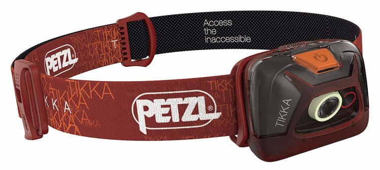 Petzl tikka headlamp, red band photographed by Amazon.com