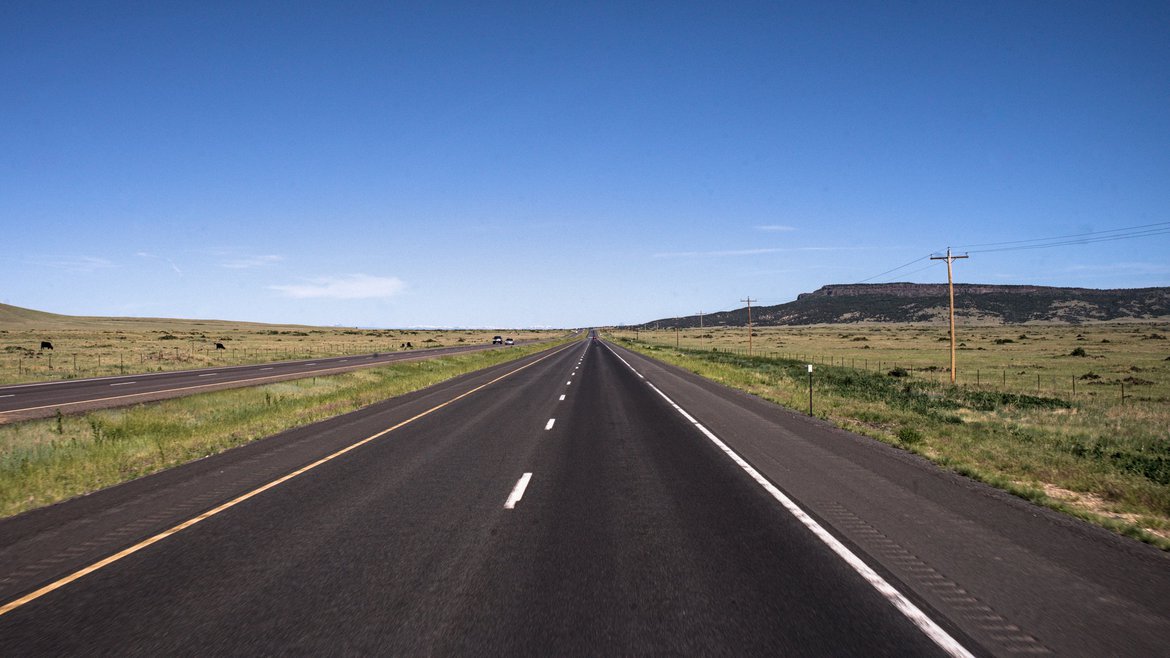 Driving into Colorado photographed by luxagraf