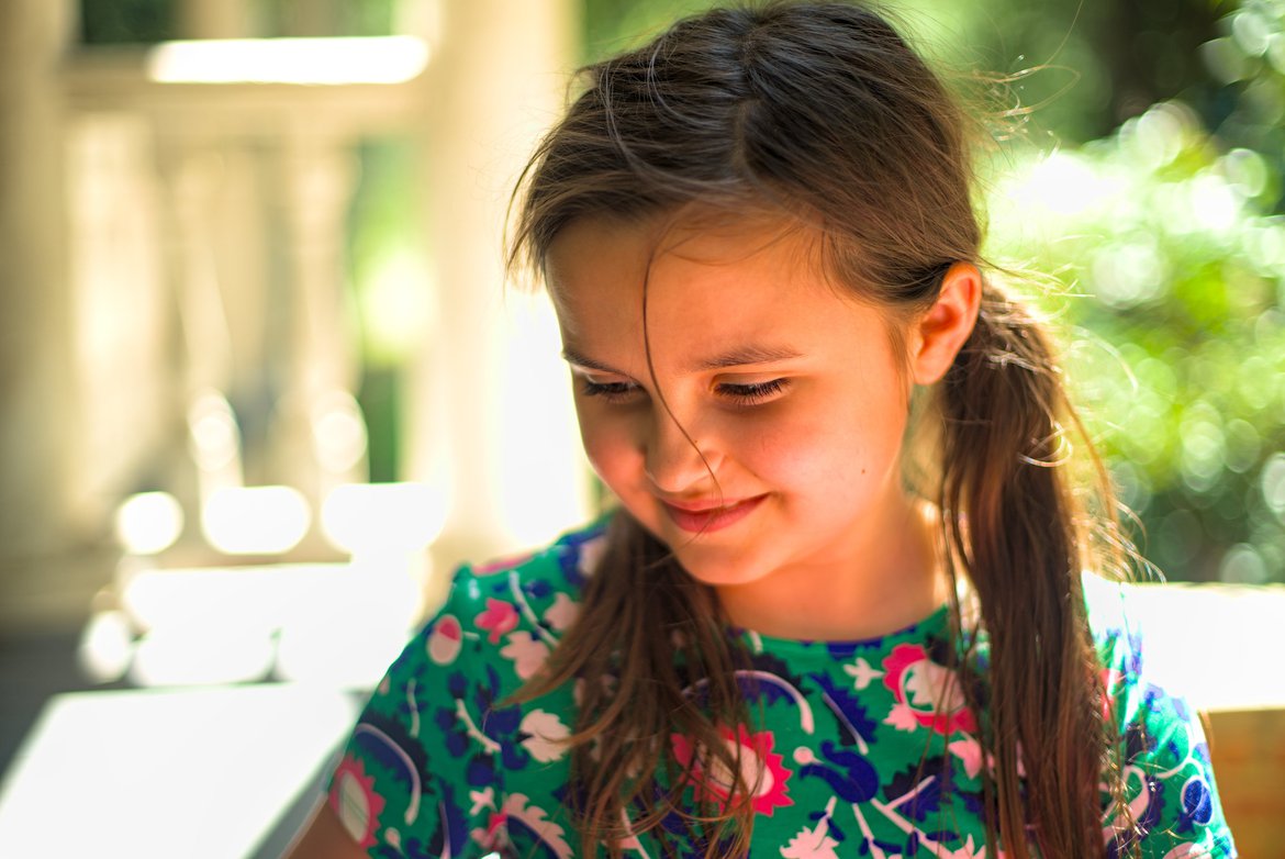 portrait of a girl in sunlight photographed by Scott Gilbertson