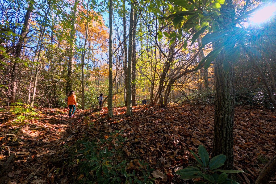 Day hiking along big east fork river photographed by Scott Gilbertson