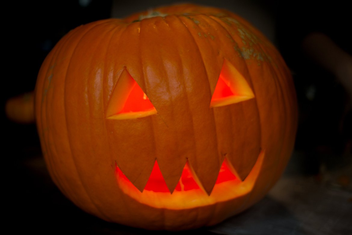 Halloween pumpkin photographed by Scott Gilbertson