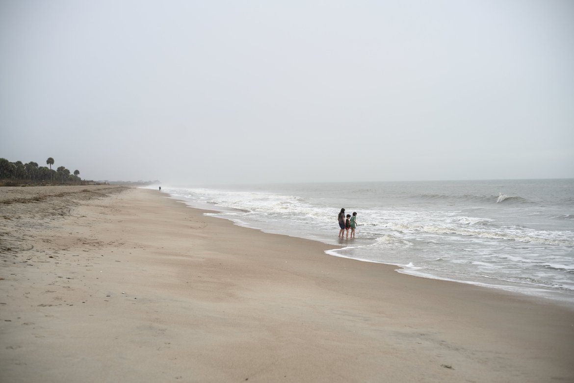 rainy day at the beach, edisto, sc photographed by luxagraf