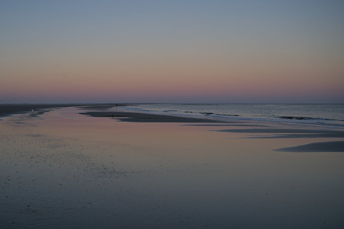 twilight on the shore, hunting island, sc by Scott Gilbertson