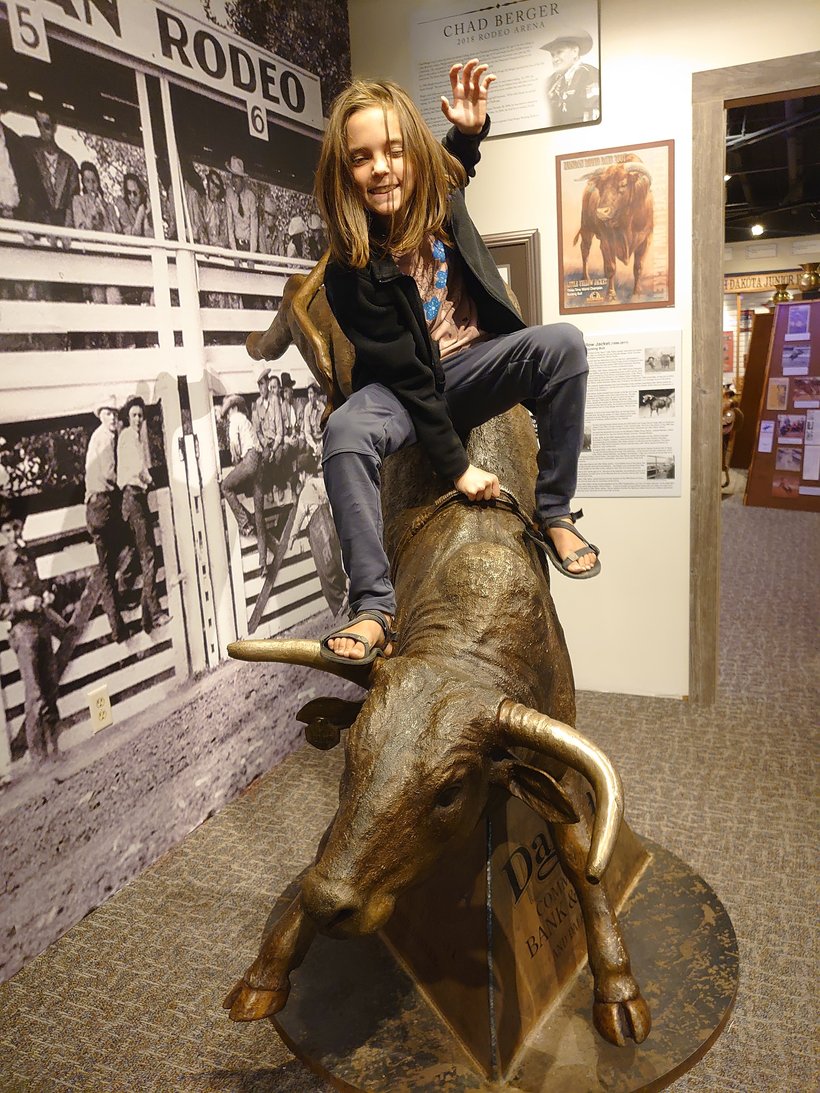 ride a replica bull at the cowboy museum photographed by luxagraf
