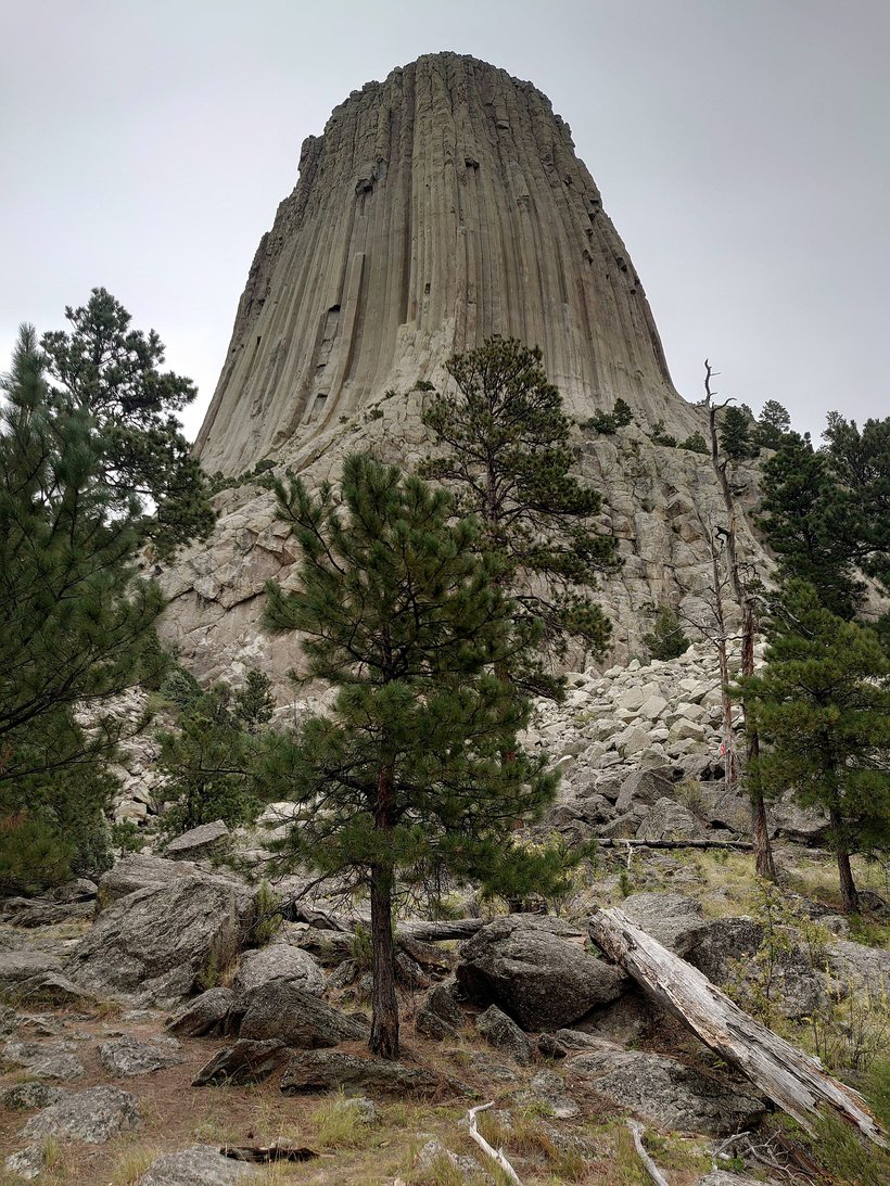 Devil's tower from the base, Wy photographed by luxagraf