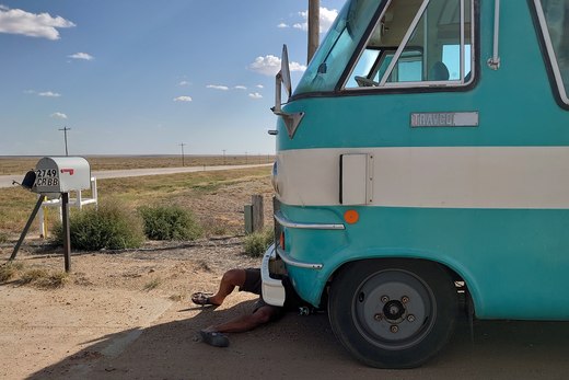 me under the bus, just outside lamar colorado photographed by luxagraf