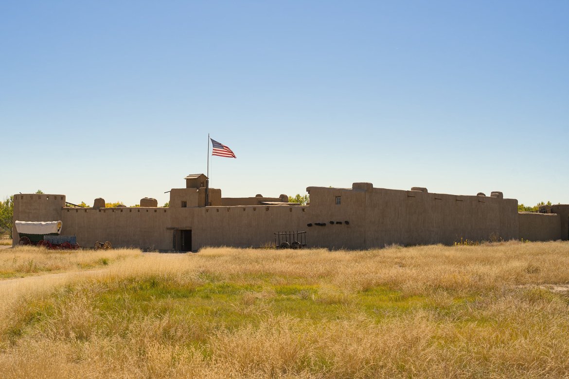 outside view of bent's old fort photographed by luxagraf