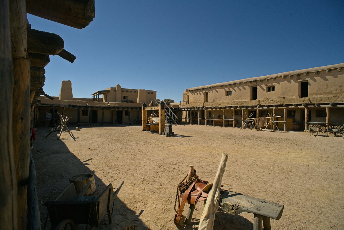 bent's old fort central courtyard photographed by luxagraf