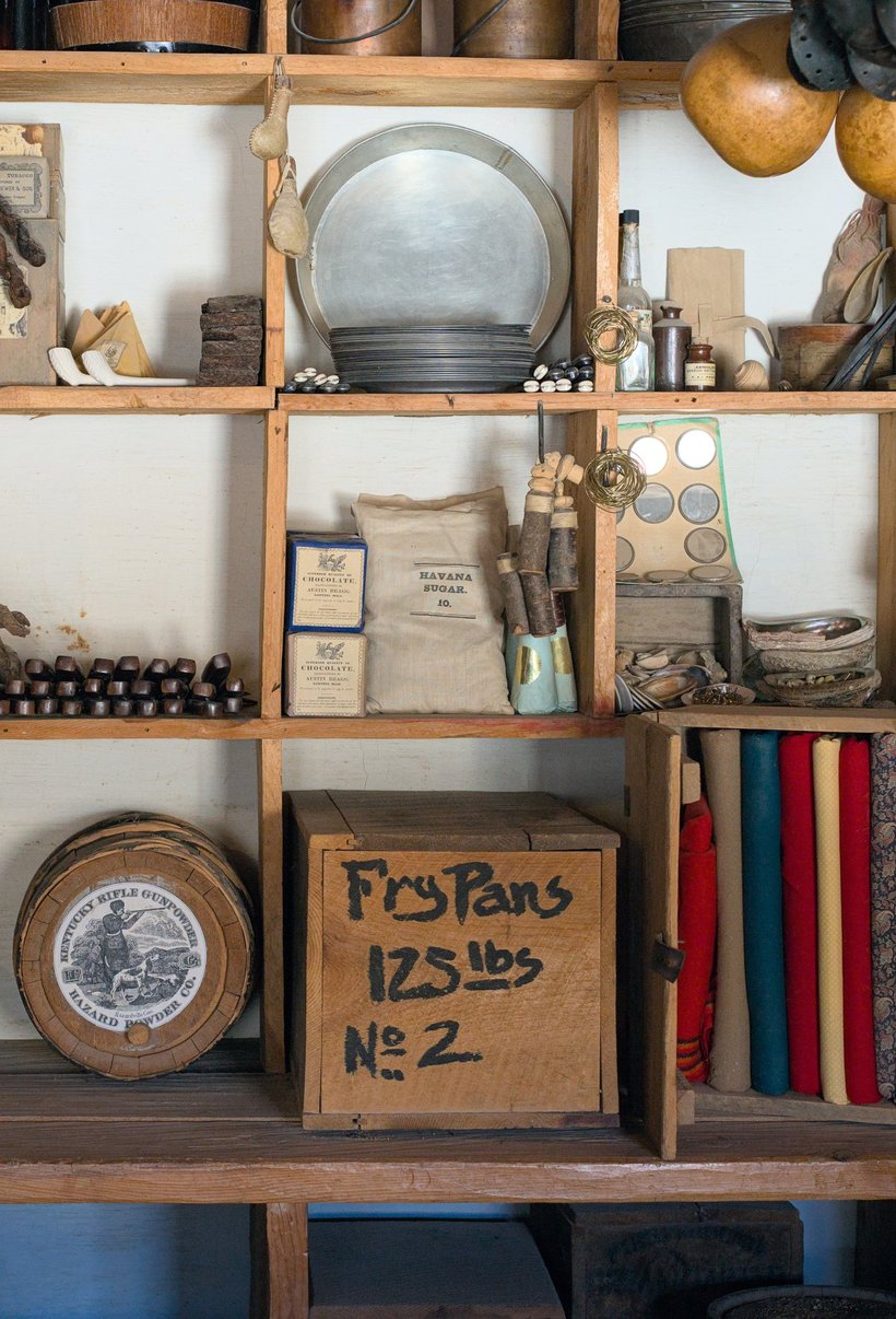 detail of the items available at the trading post photographed by luxagraf