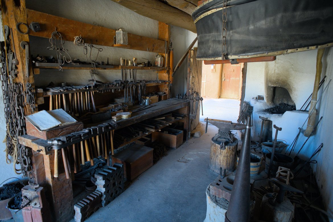 blacksmith's shop at bent's old fort photographed by luxagraf