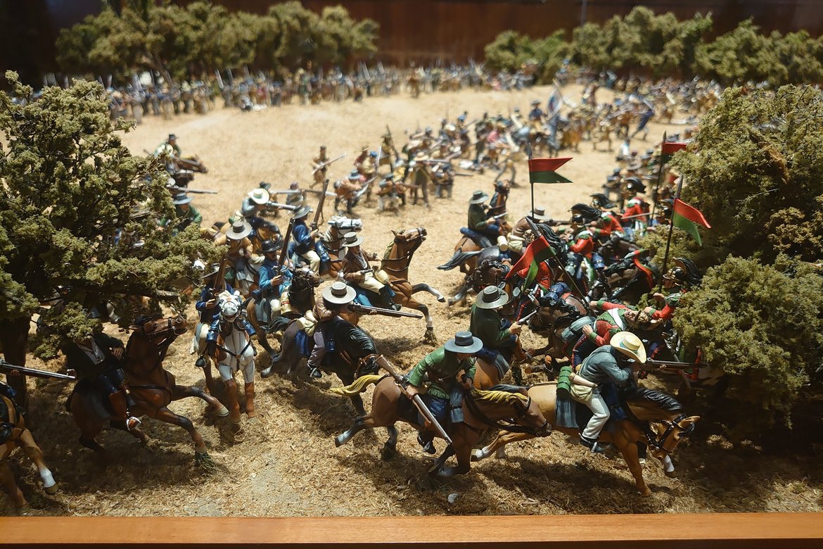close up of the diorama photographed by luxagraf