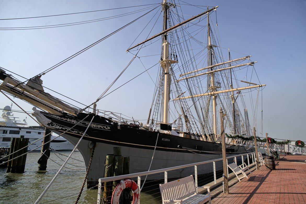 The tall ship elissa, gaveston harbor, tx photographed by luxagraf