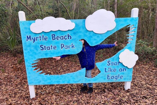 myrtle beach state park sign photographed by luxagraf