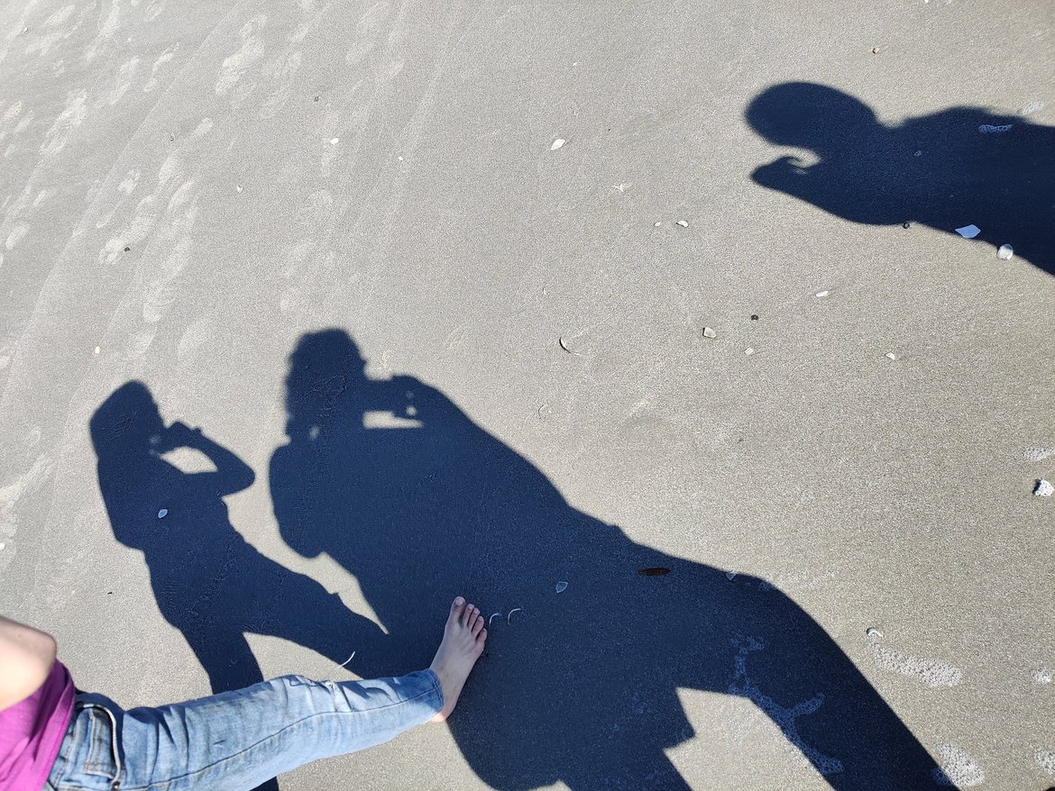 shadows on the sand, myrtle beach, sc photographed by luxagraf