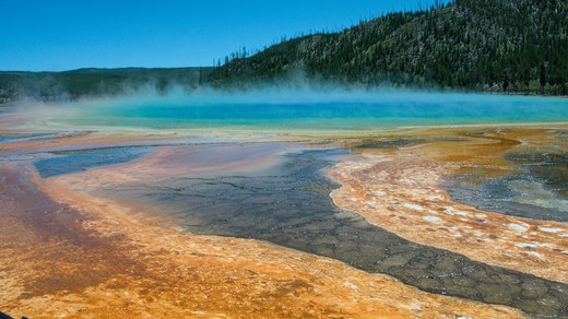 grand prismatic pool, yellowstone national park photographed by luxagraf