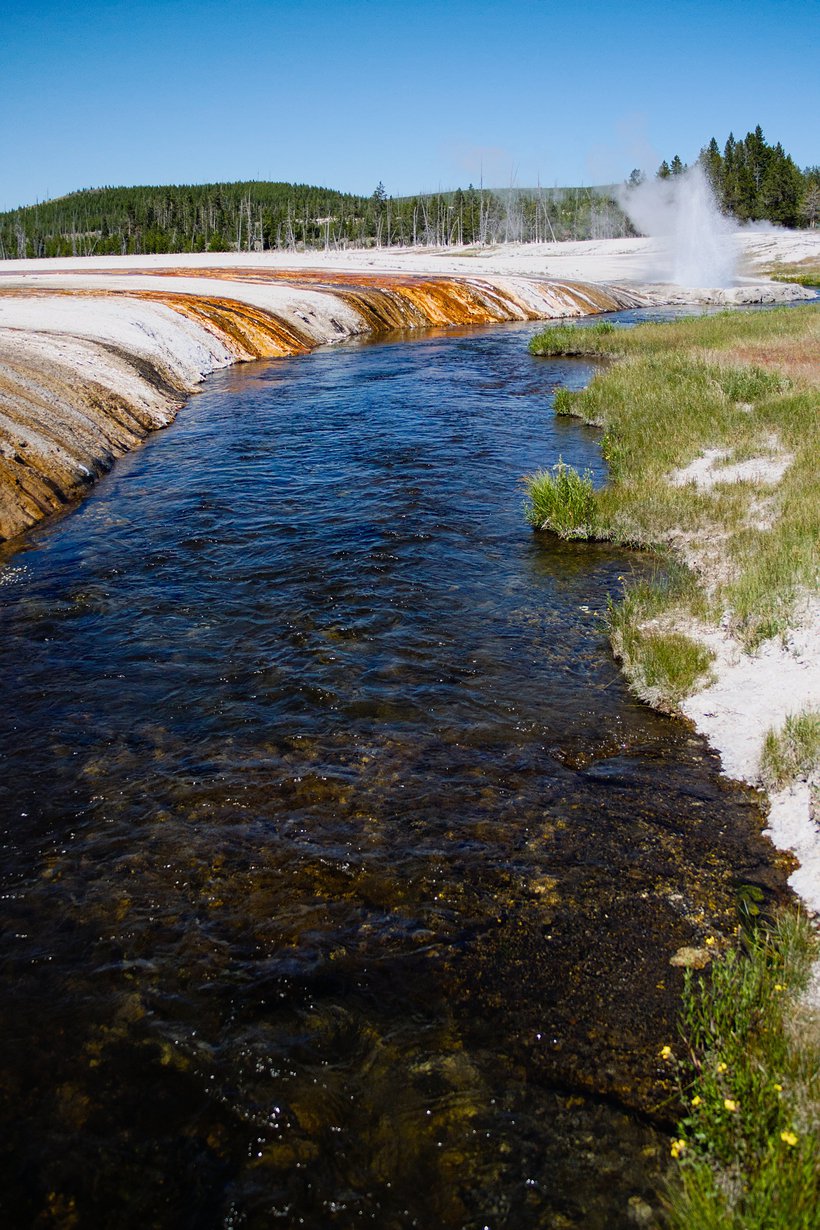 Firehole River, yellowstone national park photographed by luxagraf
