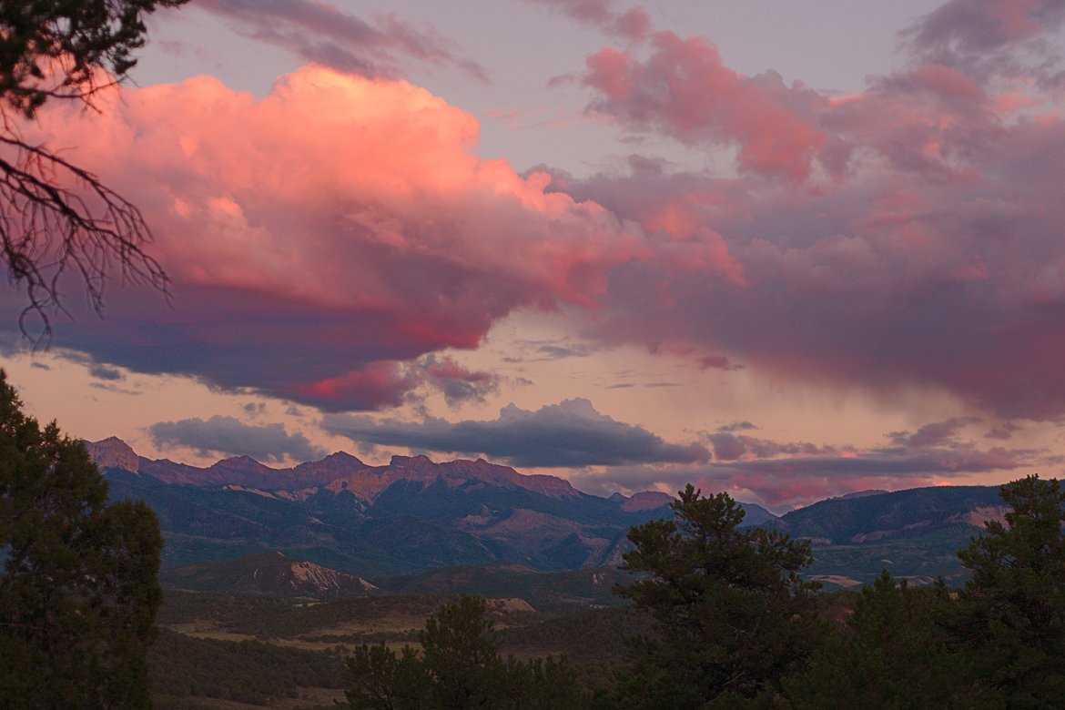 sunset in ridgway state park photographed by luxagraf