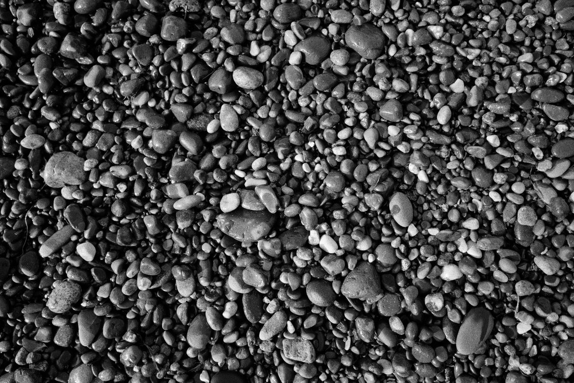 rocks, black and white photographed by luxagraf