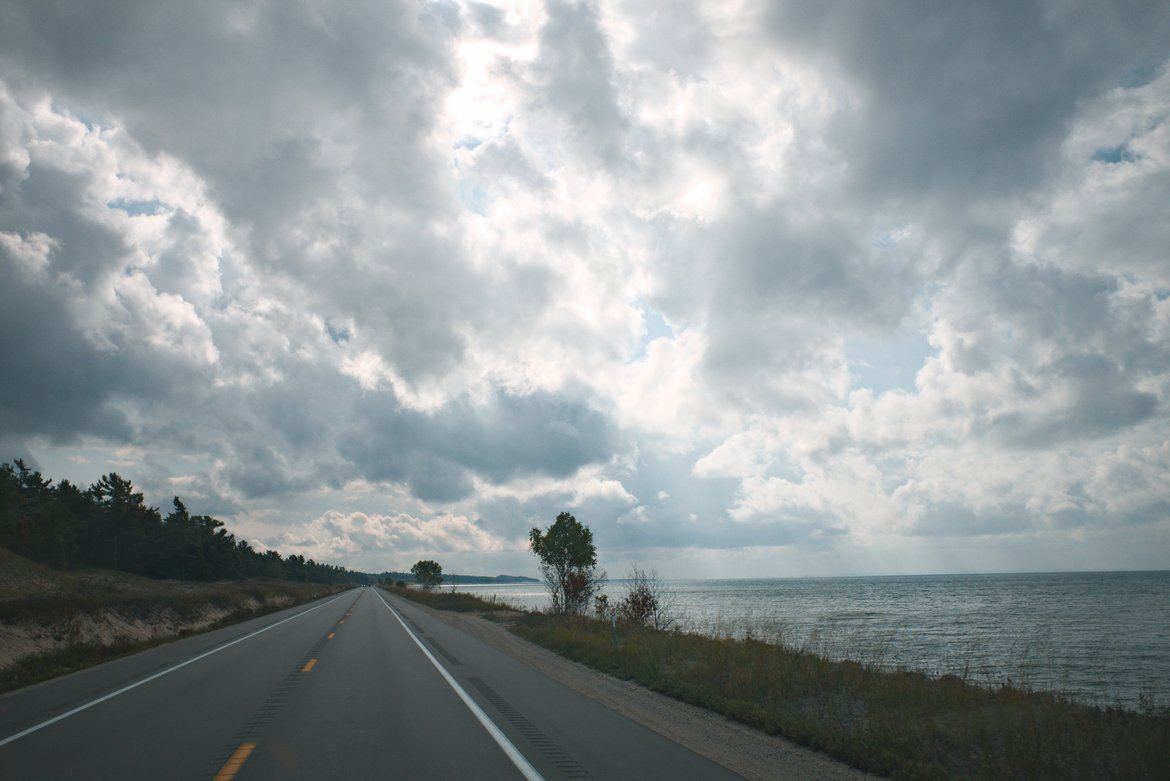 Driving the shores of Lake Michigan photographed by luxagraf