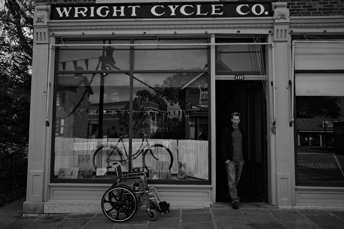 wright brothers' bicycle shop, greenfield village photographed by luxagraf