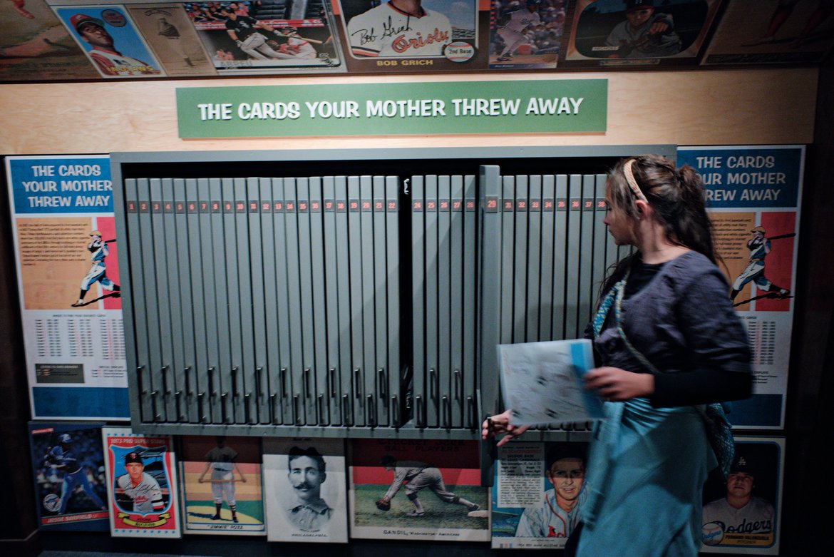 The baseball cards your mother threw away at the baseball hall of fame photographed by luxagraf