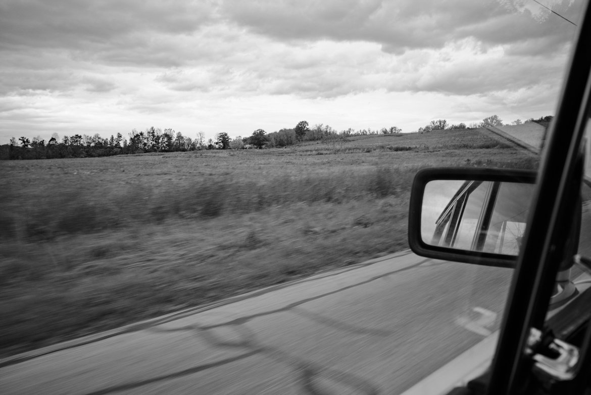 black and white image of upstate new york countryside photographed by luxagraf