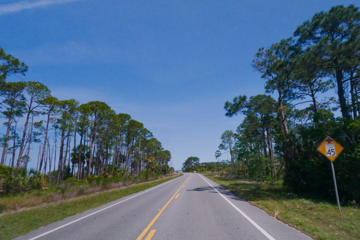 driving highway 98, Florida photographed by luxagraf