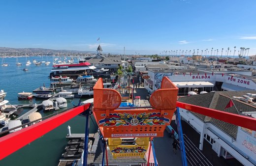 top of the ferris wheel, balboa fun zone, newport peninsula, ca photographed by Scott Gilbertson