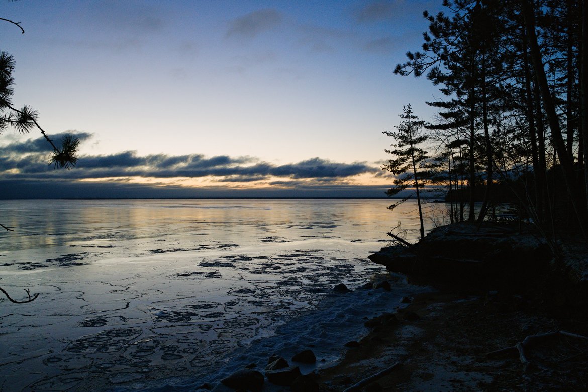 ice slick on lake superior photographed by Scott Gilbertson