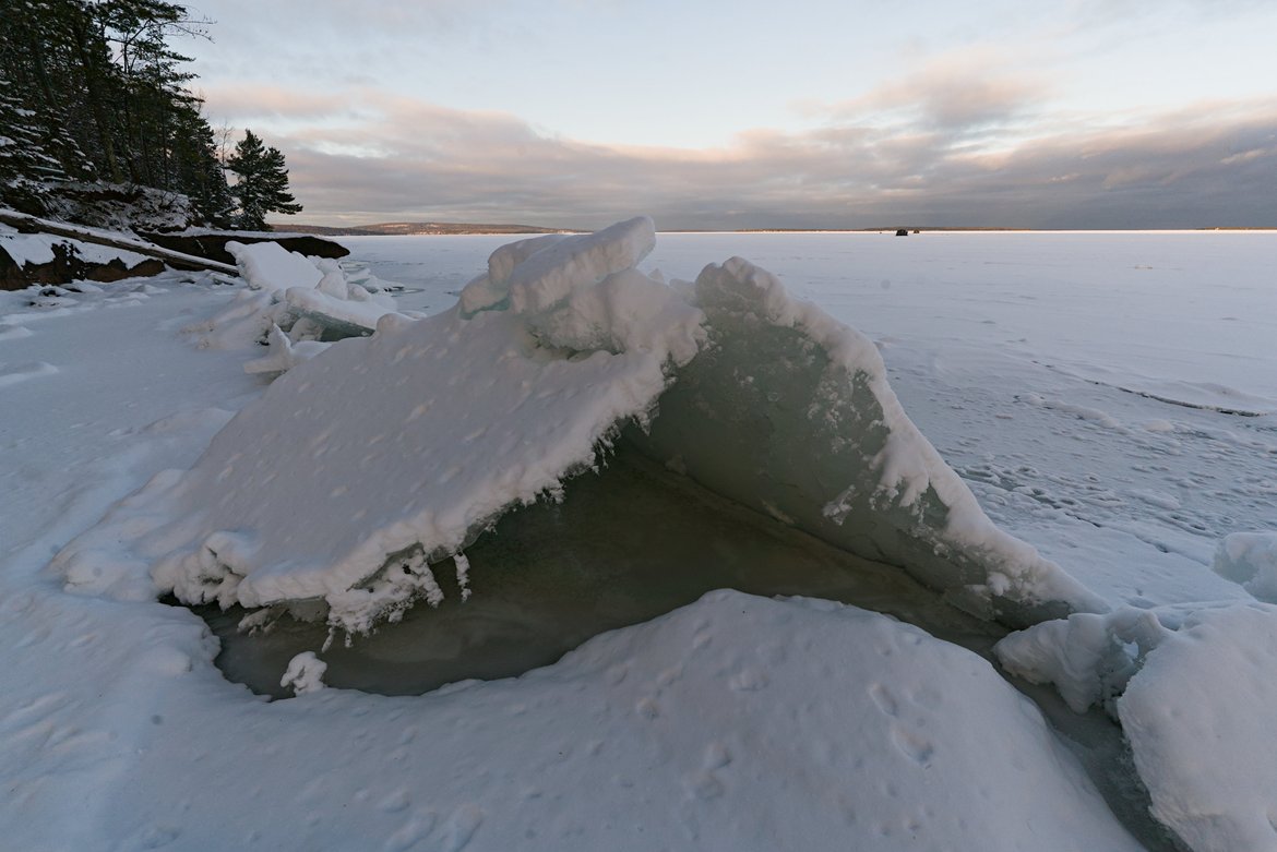Ice ridges on lake superior photographed by Scott Gilbertson