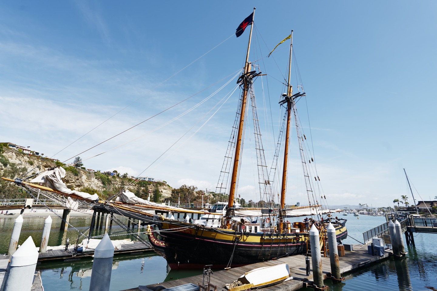 spirit of dana point tall ship at anchor photographed by Scott Gilbertson
