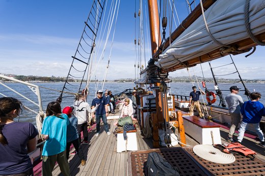 hauling lines on the spirit of dana point photographed by Scott Gilbertson