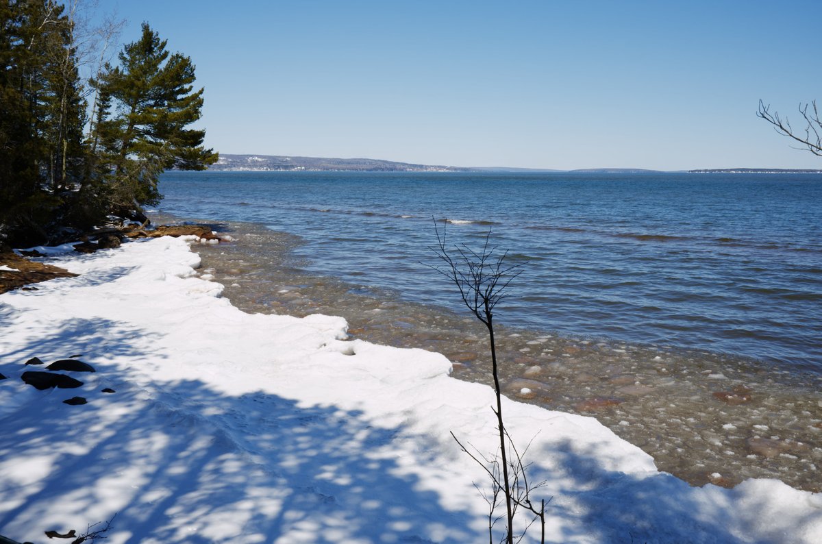 shores of lake superior on a sunny cold day by Scott Gilbertson