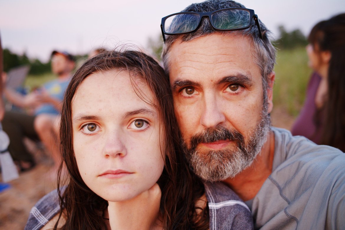 my daughter and i looking overly serious photographed by Scott Gilbertson