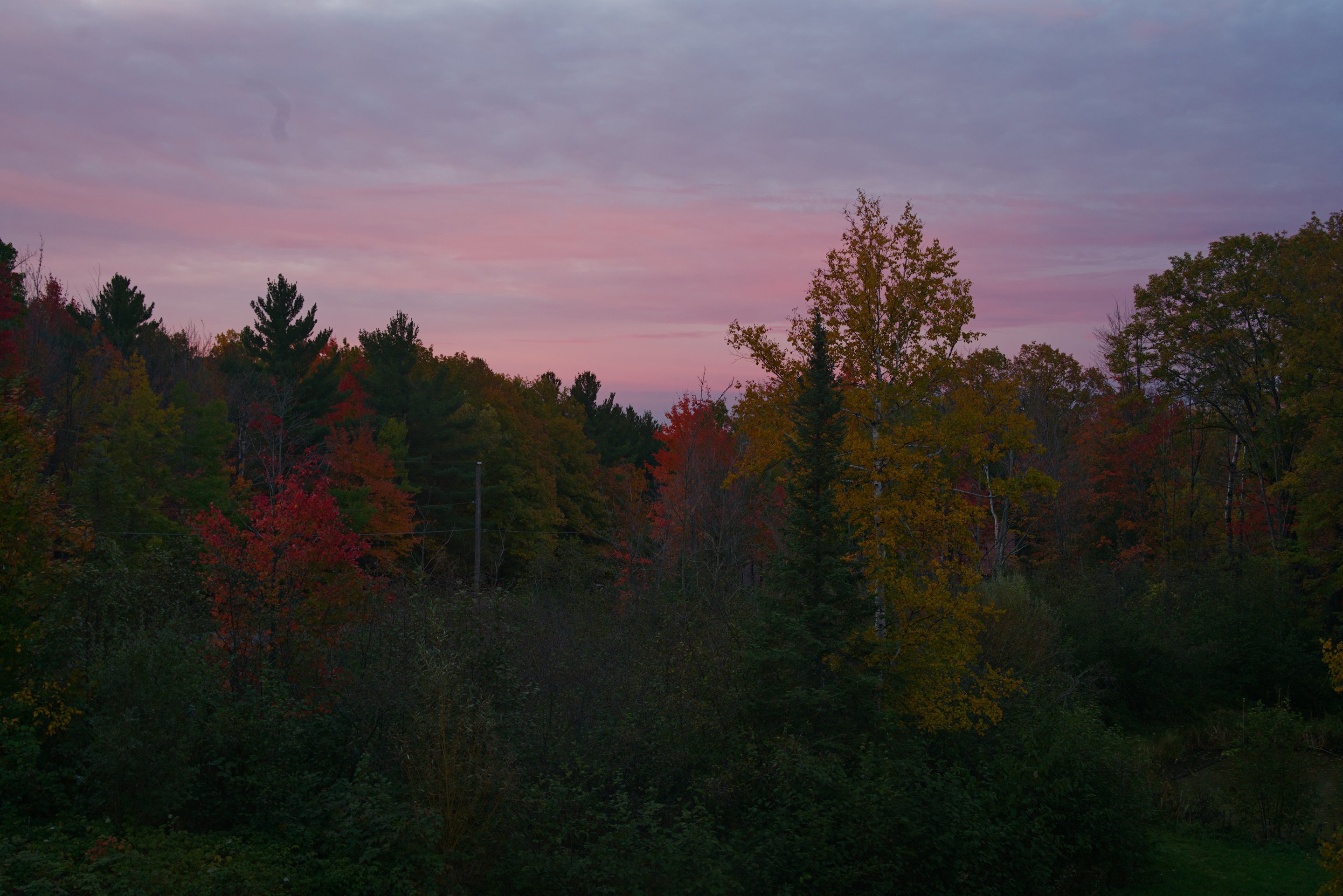 Sunrise over autumn colors photographed by Scott Gilbertson