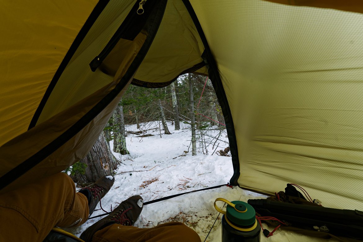 view out the vestibule door of the akto photographed by Scott Gilbertson