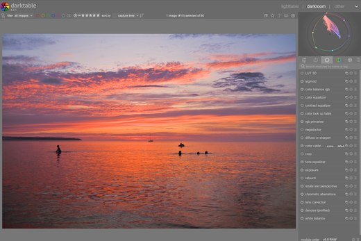 darktable screenshot photographed by Scott Gilbertson