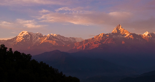 Sunset Over the Himalayas
