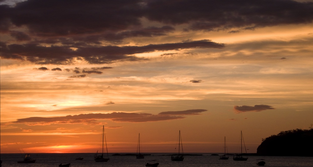 Sunset, Boats