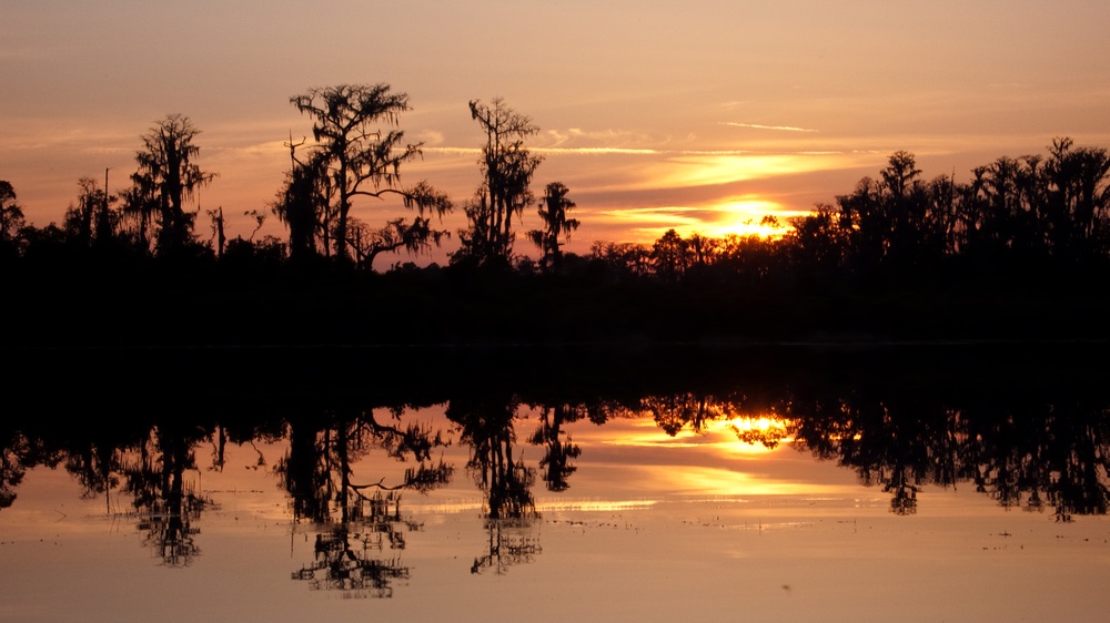 Sunset, Bluff Lake, Okefenokee Swamp
